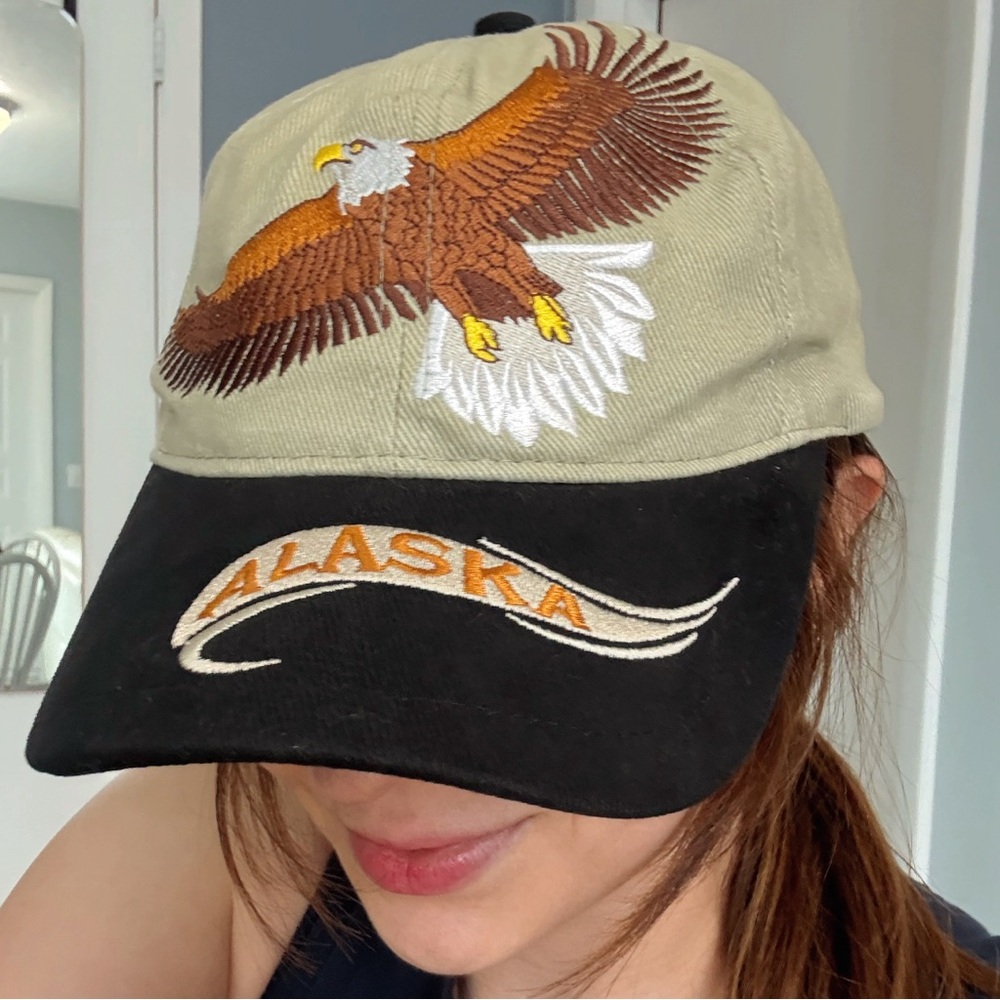 Vintage Alaska Eagle Embroidered Cap